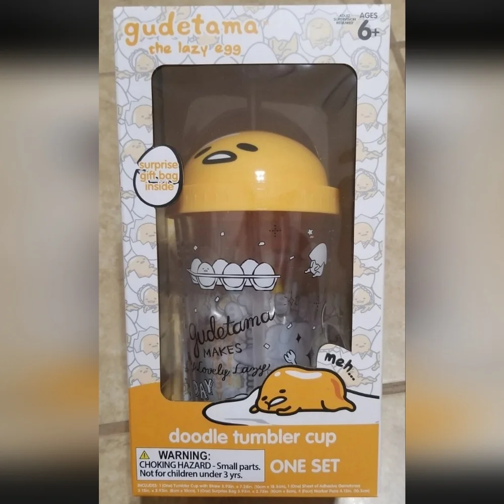 Sanrio Gudetama Doodle Tumbler One Set
